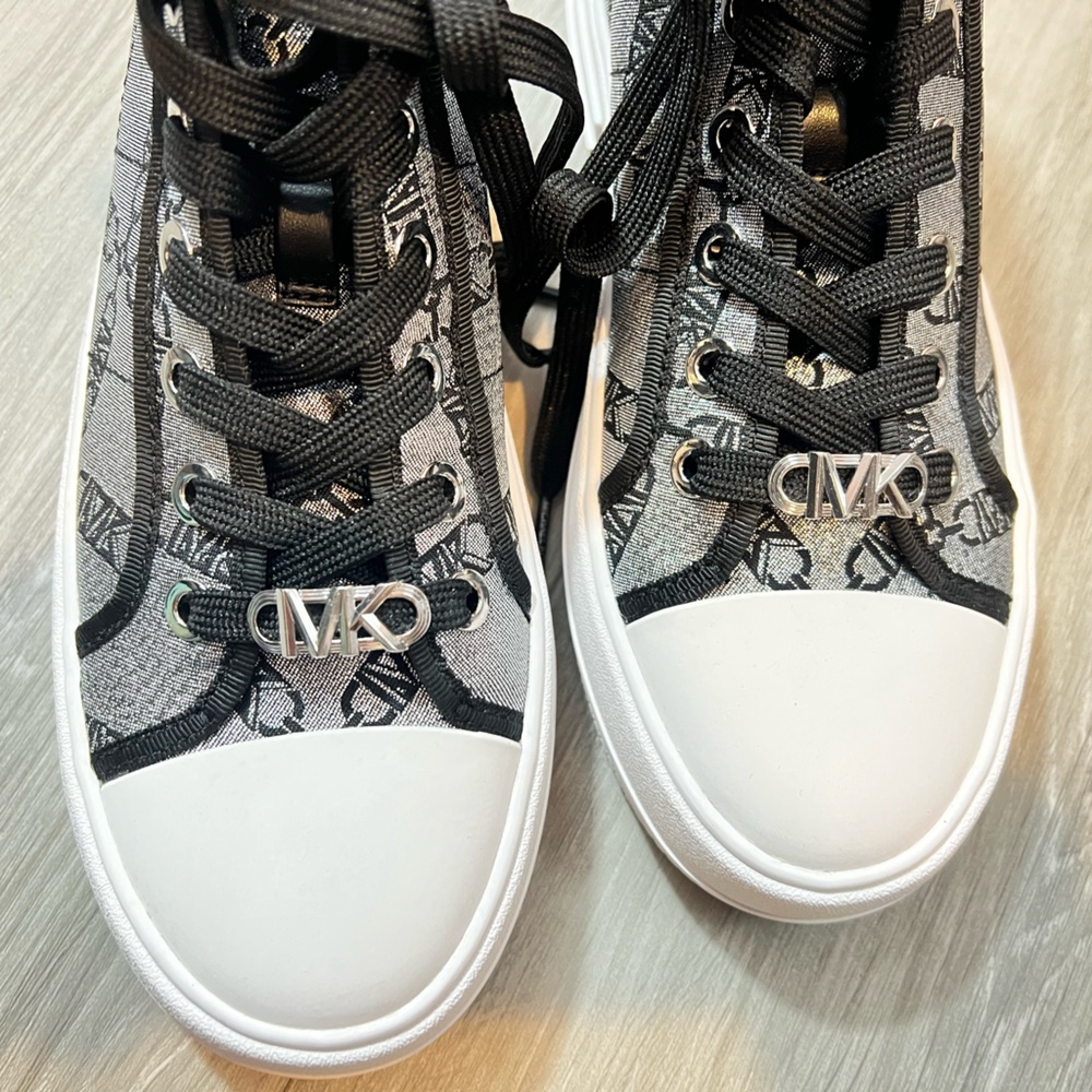 Michael Kors Evy Empire Logo Jacquard High Top Sneakers ✨brand new ✨ no box - Picture 5 of 12